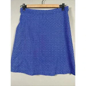 Margaret M Skirt Womens‎ Size M Blue White Pull On Stretch Pencil Skater Mini